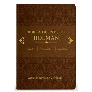 Bíblia de Estudo Holman | ARC | Capa Marrom Luxo