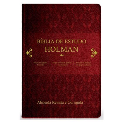 Bíblia de Estudo Holman | ARC | Capa Vinho Luxo