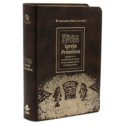 Bíblia de Estudo Igreja Primitiva | NAA | Capa Luxo Marrom