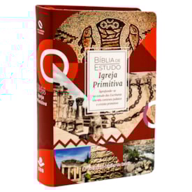 Bíblia de Estudo Igreja Primitiva | NAA | Capa Luxo Vermelha