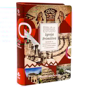Bíblia de Estudo Igreja Primitiva | NAA | Capa Luxo Vermelha