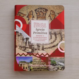 Segunda imagem do produto Bíblia de Estudo Igreja Primitiva | NAA | Capa Luxo Vermelha