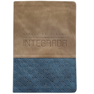 Bíblia de Estudo Integrada | NVI | Letra Normal | Capa Luxo Cinza e Azul