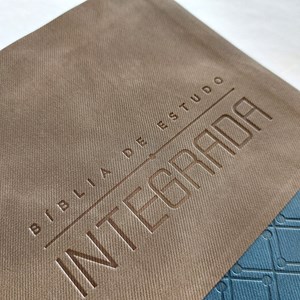 Bíblia de Estudo Integrada | NVI | Letra Normal | Capa Luxo Cinza e Azul