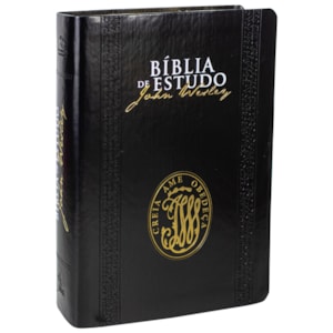 Bíblia de Estudo John Wesley | NAA | Letra Normal | Capa Luxo Preta