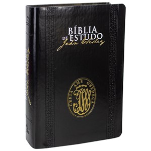 Bíblia de Estudo John Wesley | NAA | Letra Normal | Capa Luxo Preta