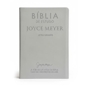 Bíblia De Estudo Joyce Meyer | NVI | Letra Grande | Capa Cinza