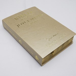 Bíblia De Estudo Joyce Meyer | NVI | Letra Grande | Capa Luxo Dourada
