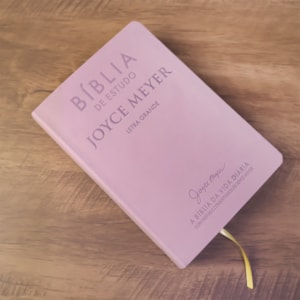 Segunda imagem do produto Bíblia De Estudo Joyce Meyer | NVI | Letra Grande | Capa Luxo Nude