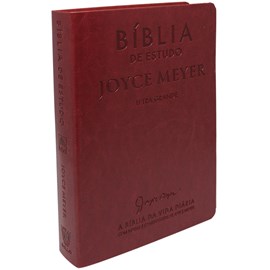 Bíblia De Estudo Joyce Meyer | NVI | Letra Grande | Capa Luxo Vermelha