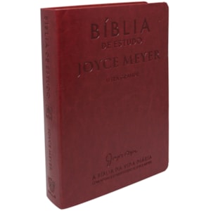 Bíblia De Estudo Joyce Meyer | NVI | Letra Grande | Capa Luxo Vermelha