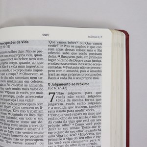 Bíblia De Estudo Joyce Meyer | NVI | Letra Grande | Capa Luxo Vermelha