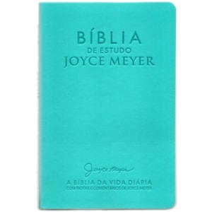Bíblia De Estudo Joyce Meyer | NVI | Letra Média | Capa Azul Tifany