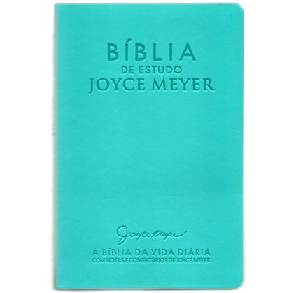 Bíblia De Estudo Joyce Meyer | NVI | Letra Média | Capa Azul Tifany