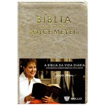 Segunda imagem do produto Bíblia De Estudo Joyce Meyer | NVI | Letra Média | Capa Dourada