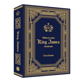 Bíblia de Estudo King James Atualizada| KJA | Letra Grande | Capa Dura Azul