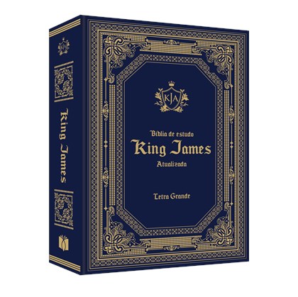 Bíblia de Estudo King James Atualizada| KJA | Letra Grande | Capa Dura Azul