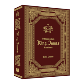 Bíblia de Estudo King James Atualizada | KJA | Letra Grande | Capa Dura Vinho