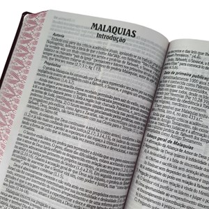 Bíblia de Estudo King James Atualizada | KJA | Letra Hipergigante | Capa Luxo Cover Book Bordô
