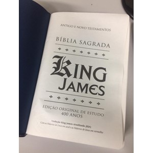 Bíblia de Estudo King James | KJA Letra Grande | Azul