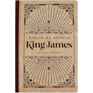 Bíblia de Estudo King James | KJA Letra Grande | Vinho e Bege