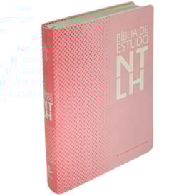 Bíblia de Estudo | Letra Grande | NTLH | Capa Luxo Rosa Nobre
