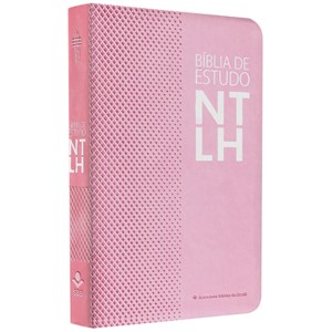 Bíblia de Estudo | Letra Normal | NTLH | Capa Luxo Rosa Nobre