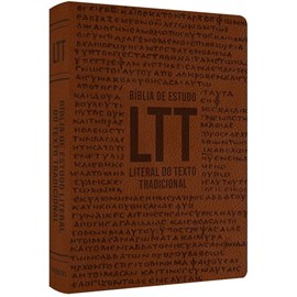 Bíblia de Estudo Literal do Texto Tradicional | LTT | Capa Luxo Marrom