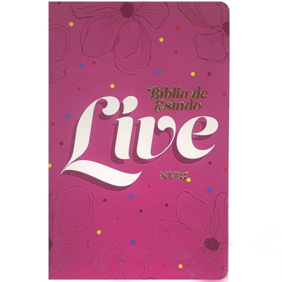 Bíblia de Estudo LIVE | NVI | Letra Média | Capa Luxo Live Bloom
