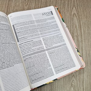 Bíblia de Estudo Matthew Henry | ARC | Letra Normal | Capa Luxo Floral