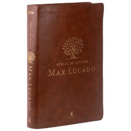Bíblia de Estudo Max Lucado | NAA | Leitura Perfeita | Capa Luxo Marrom