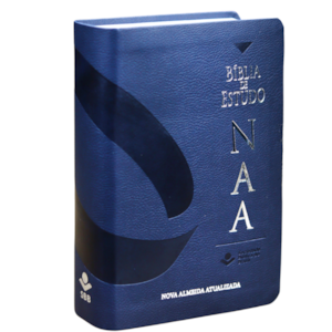 Bíblia de Estudo | NAA | Tamanho Portátil | Capa Luxo Azul | Letra Normal