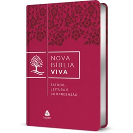 Bíblia De Estudo Nova Bíblia Viva | NBV | Capa Rosa Flores