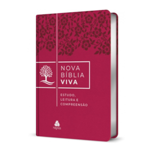 Segunda imagem do produto Bíblia De Estudo Nova Bíblia Viva | NBV | Capa Rosa Flores