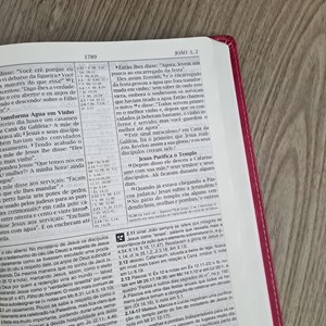 Bíblia de Estudo | NVI | Letra Normal | Capa Luxo Pink