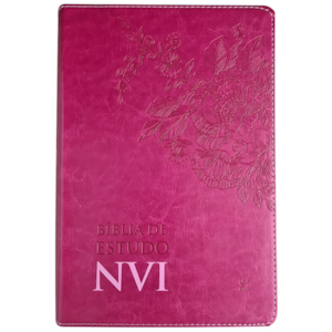 Segunda imagem do produto Bíblia de Estudo | NVI | Letra Normal | Capa Luxo Pink