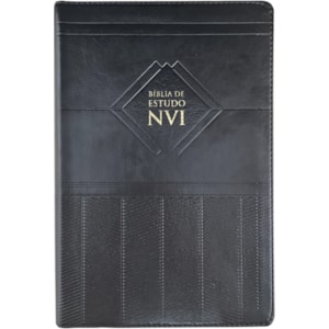Bíblia de Estudo | NVI | Letra Normal | Capa Luxo Preta