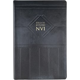 Bíblia de Estudo | NVI | Letra Normal | Capa Luxo Preta
