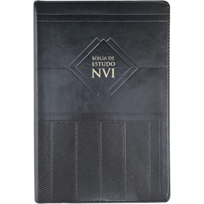 Segunda imagem do produto Bíblia de Estudo | NVI | Letra Normal | Capa Luxo Preta