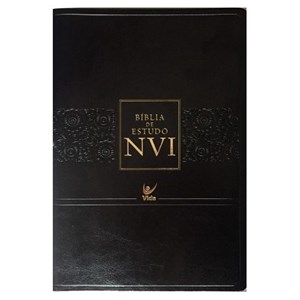 Bíblia de Estudo | NVI Letra Normal | Pu Luxo Preto | c/ índice