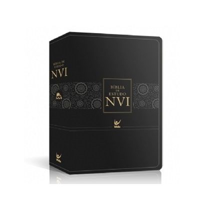 Bíblia de Estudo | NVI Letra Normal | Pu Luxo Preto | c/ índice
