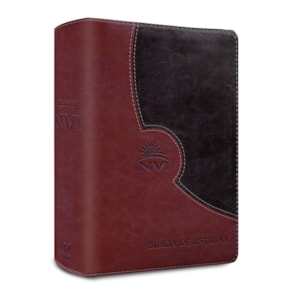 Bíblia de Estudo | NVI | Luxo Marrom e Marrom Escuro | Sem Índice