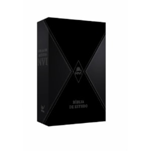 Segunda imagem do produto Bíblia de Estudo | NVI | Luxo - Preto/Cinza