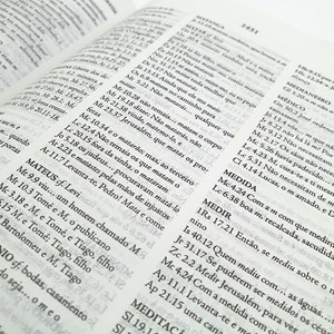 Bíblia de Estudo Palavras Chave | Letra Normal | ARC | Marrom Claro/Escuro
