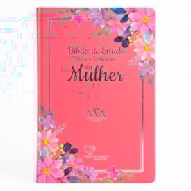 Bíblia de Estudo Para o Cotidiano da Mulher | NVA | Full Collor | Capa Dura Rosa Intenso