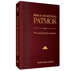 Bíblia de Estudo Patmos | ARC | Luxo Vinho