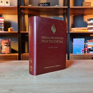 Bíblia de Estudo Pentecostal | Edição Global | ARC | Letra Grande | Capa Luxo Vinho