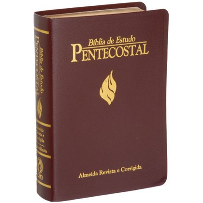Bíblia de Estudo Pentecostal Grande | Letra Grande | ARC | Luxo Vinho