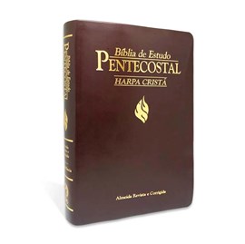 Bíblia de Estudo Pentecostal Média com Harpa Cristã | ARC | Marrom