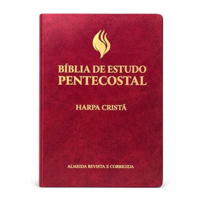 Bíblia de Estudo Pentecostal Média com Harpa Cristã | ARC | Vinho